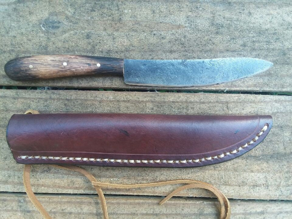 French Trade Knife / Hunting Knife With Leather Sheath – Fortner's Frontier  Leather